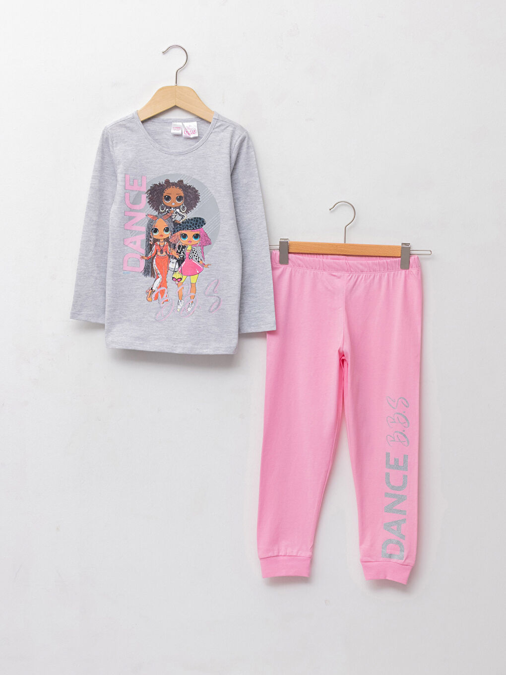 Set de pijama pentru fete cu mânecă lungă, licențiat LOL Surprise OMG, guler rotund