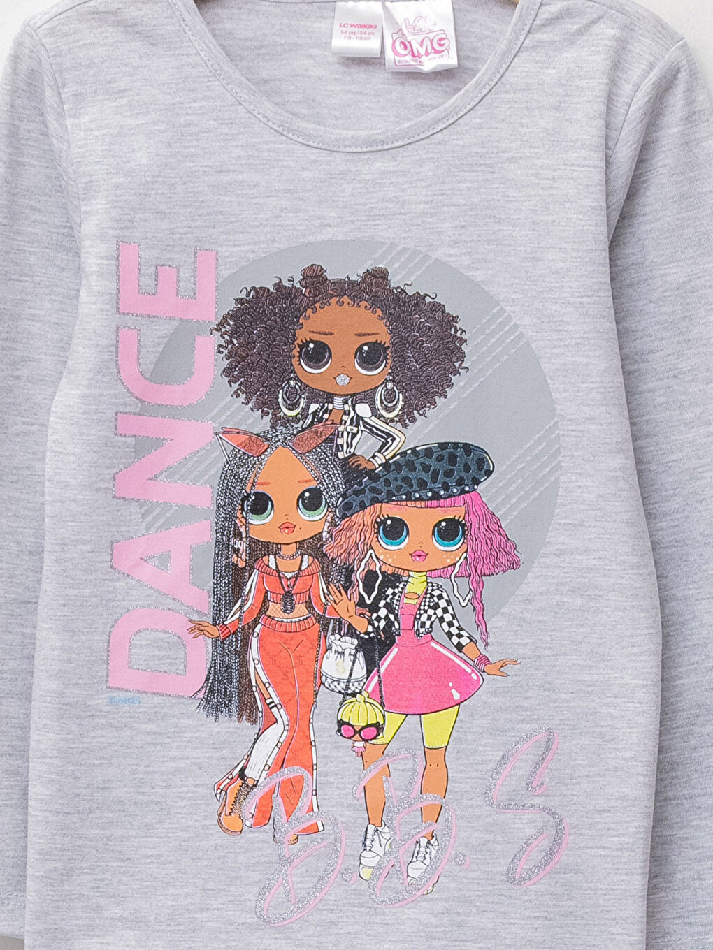 Set de pijama pentru fete cu mânecă lungă, licențiat LOL Surprise OMG, guler rotund-2