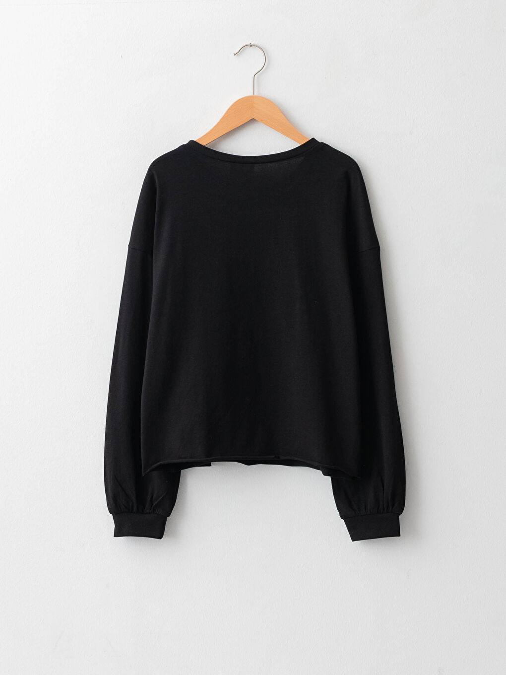 LCW Kids Crew Neck Printed Long Sleeve Cotton Girl T-shirt -W1AU62Z4-CVL