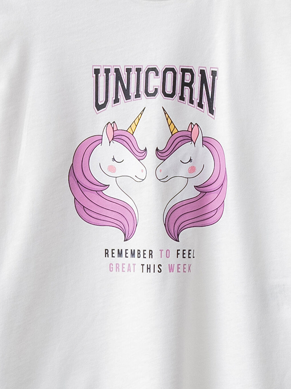 Crew Neck Printed Long Sleeve Cotton Girl T-shirt-2