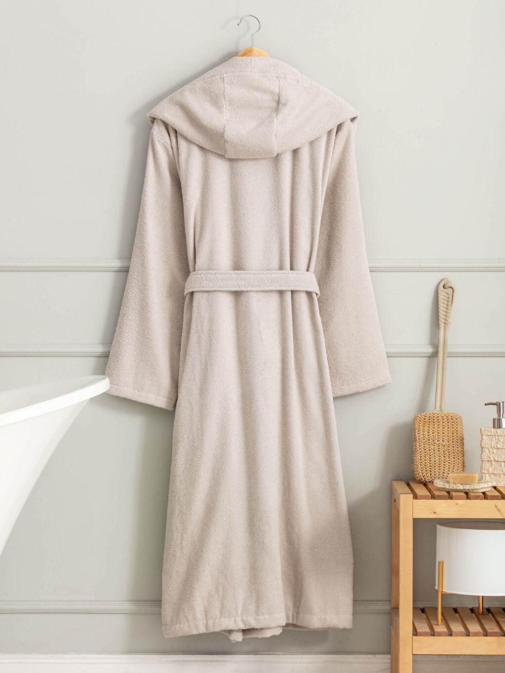 Peignoir de bain Long à Capuche pour Hommes-1