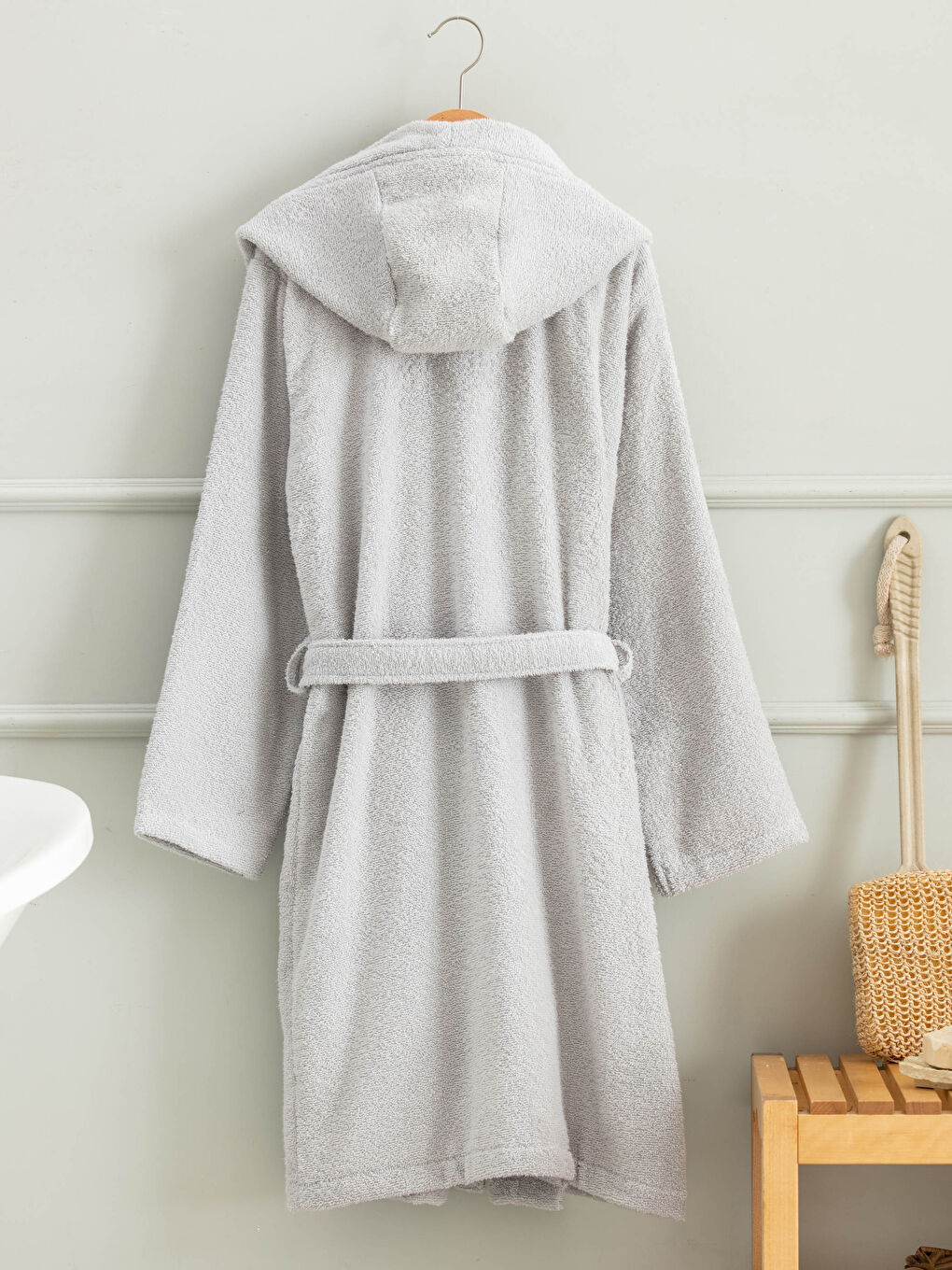 Hooded Collar Boys Bathrobe-1