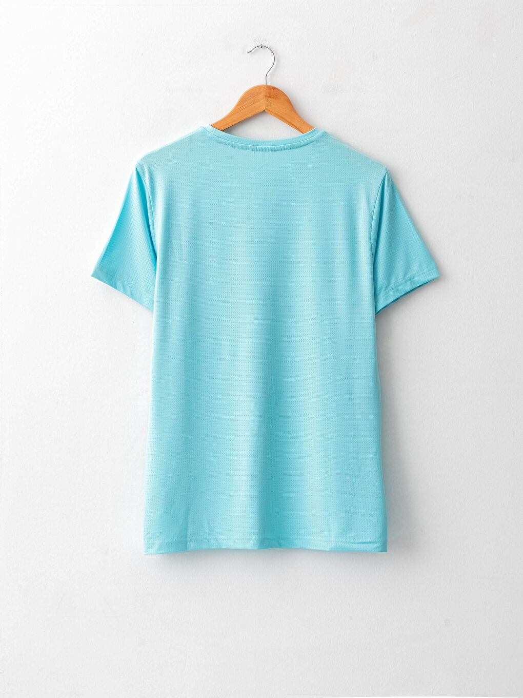 Turkuaz Bisiklet Yaka Kısa Kollu Erkek Tişört-6