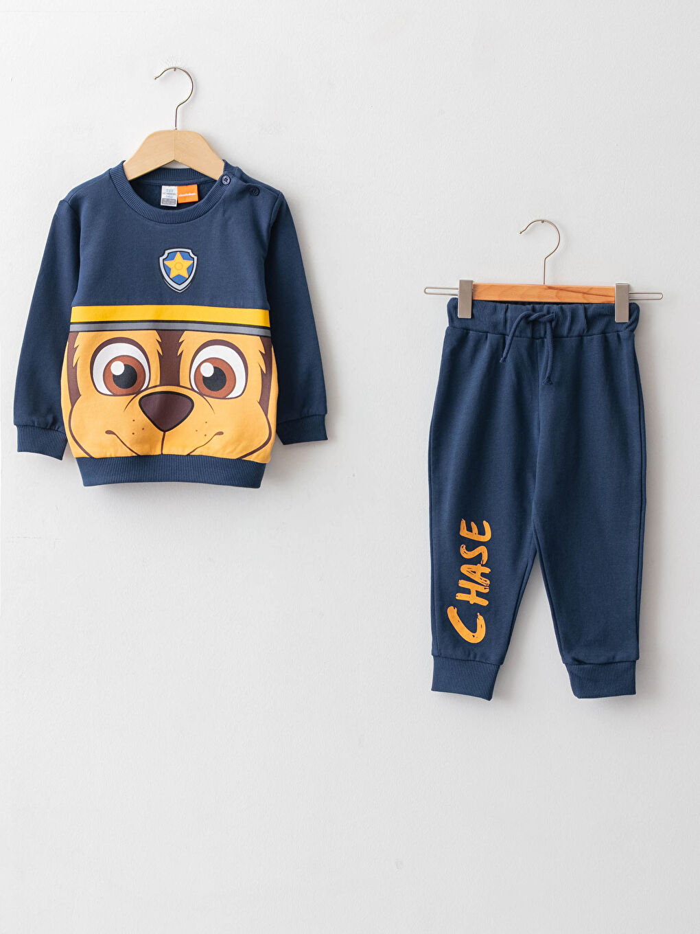 Круглый вырез С длинным рукавом Щенячий патруль С принтом Хлопковый Комплект для малышей мальчиков Свитшот и Штаны Набор из 2 предметов-2