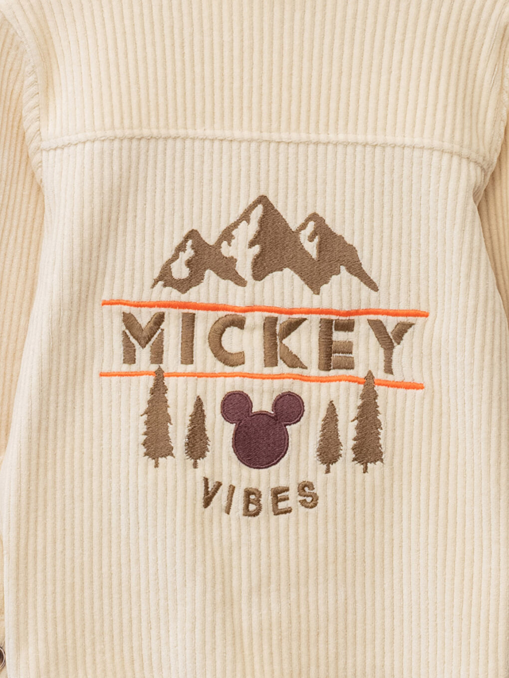 Mickey Mouse Embroidered Long Sleeve Velvet Baby Boy Shirt-4