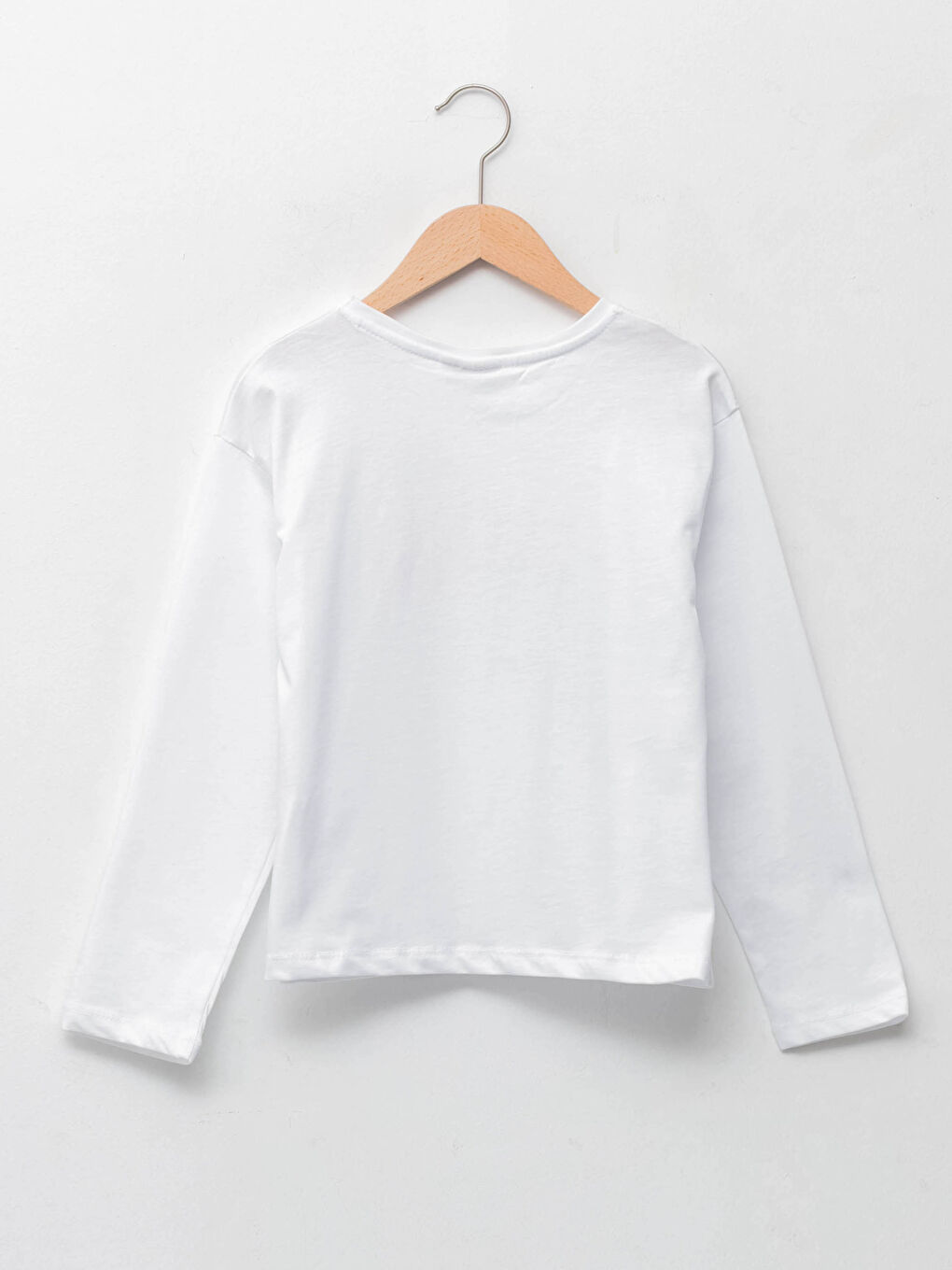 Crew Neck Two Way Sequined Long Sleeve Girls T-Shirt-2