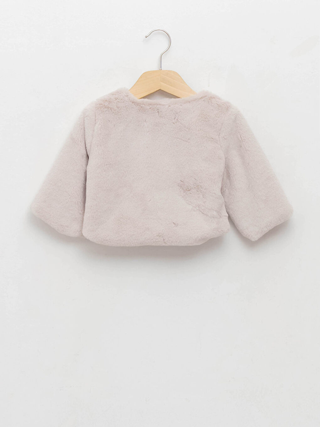 Кардиган с круглым вырезом, длинным рукавом, плюшевый, для малышек девочек-2