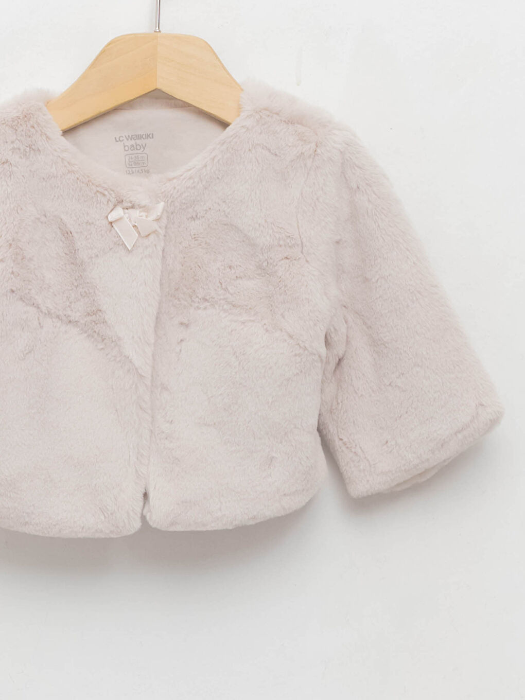 Кардиган с круглым вырезом, длинным рукавом, плюшевый, для малышек девочек-3