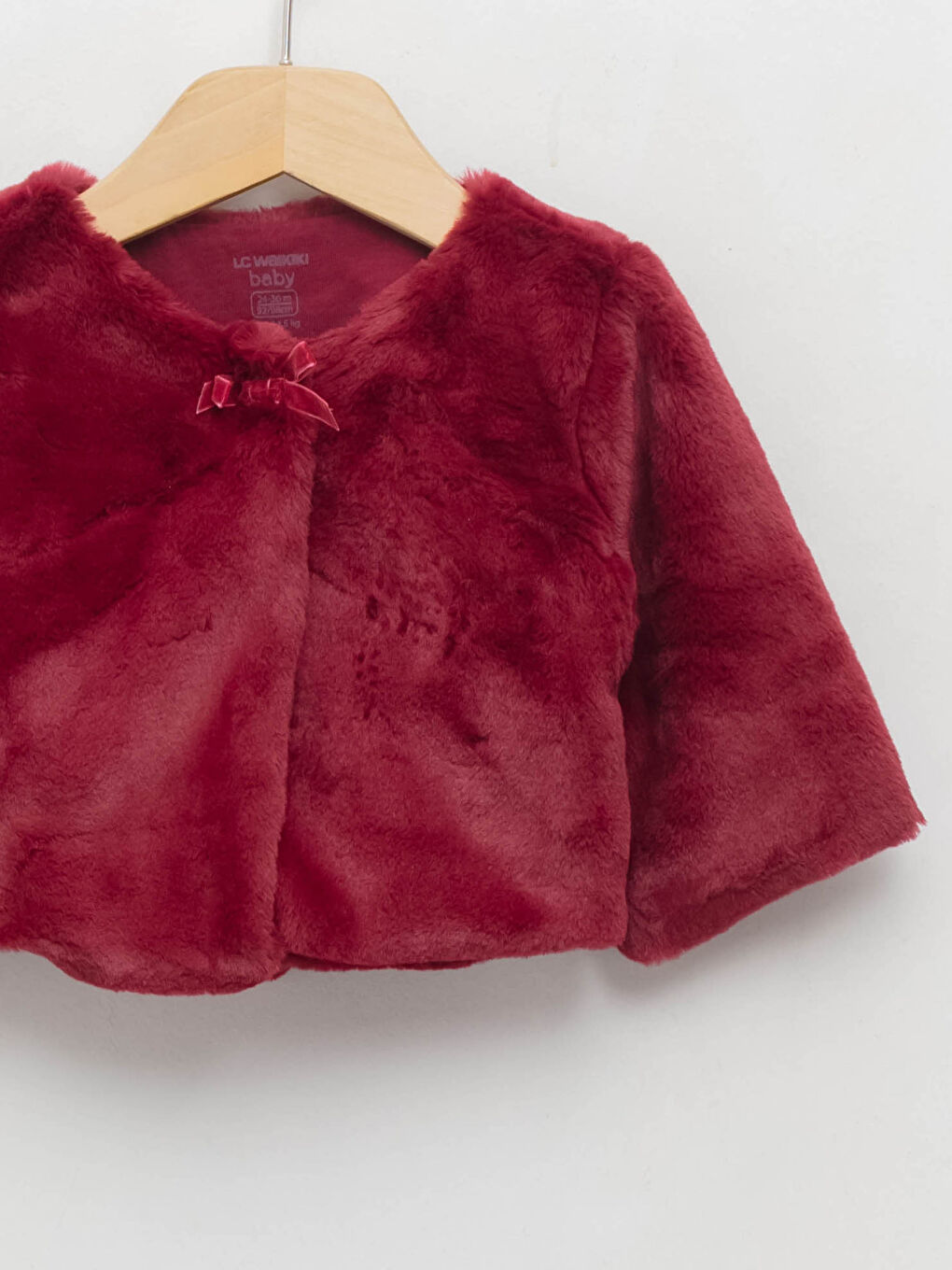 LCW baby Bisiklet Yaka Uzun Kollu Pelüş Kız Bebek Bolero -W1BB88Z1-M6E