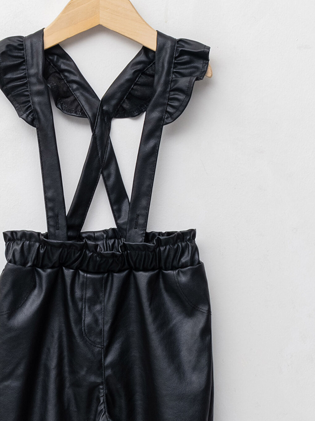 Elastic Waist Leather Look Baby Girl Pants -W1BB95Z1-CVL
