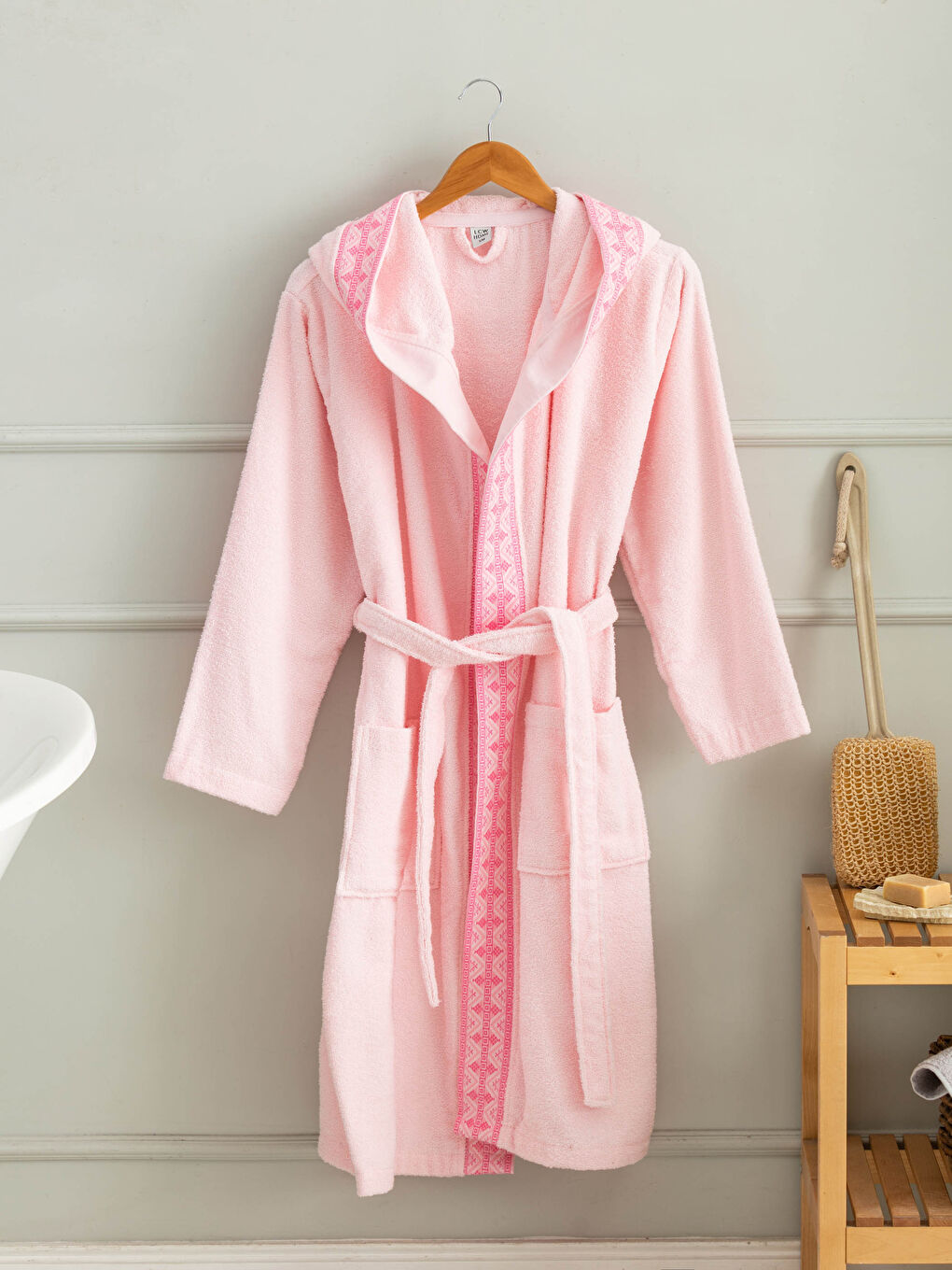 Peignoir de Bain à Capuche Imprimé pour Femmes