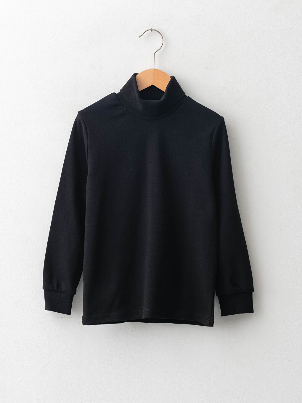 LCW Kids Turtleneck Basic Long Sleeve Cotton Boy T-shirt -W1BE11Z4-CVL