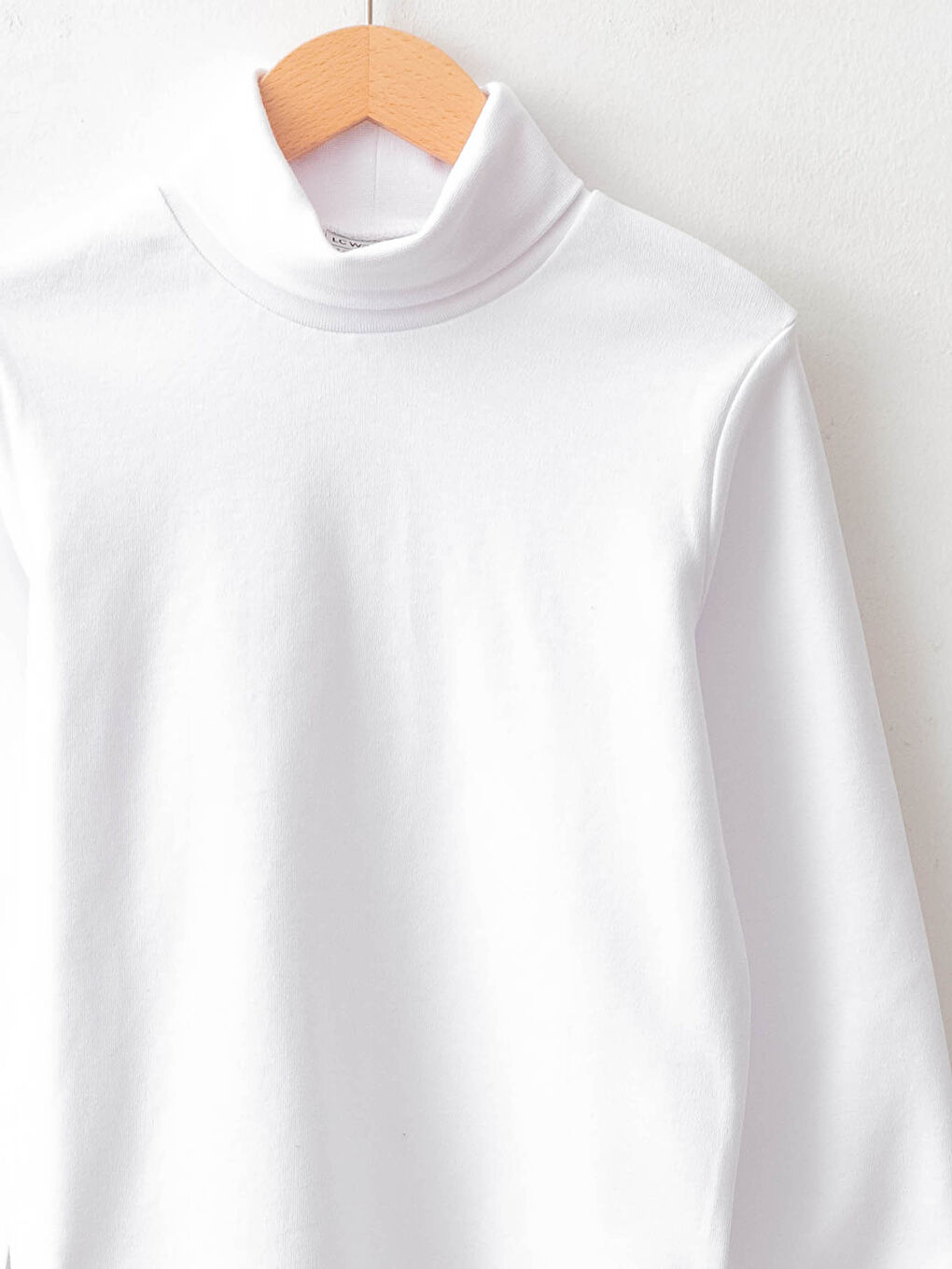 T-shirt Garçon Basique En Coton À Manches Longues Et Col Roulé-2