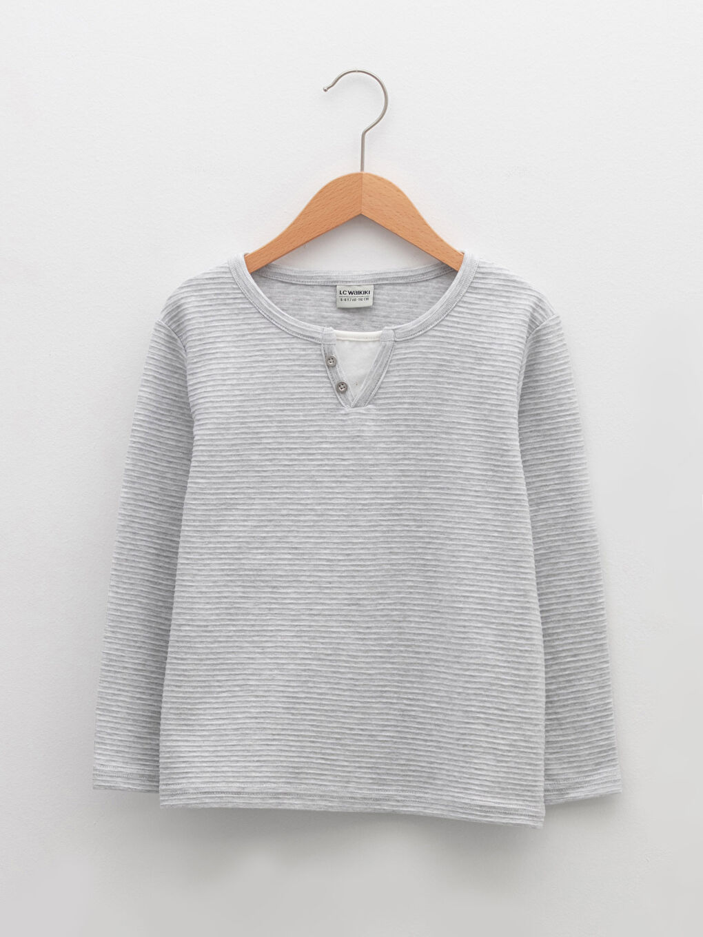 Crew Neck Basic Long Sleeve Boys' T-Shirt