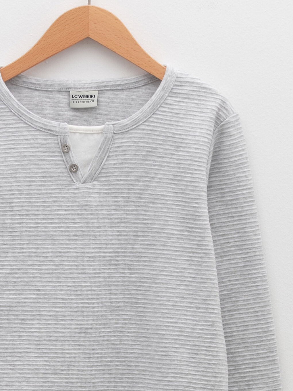 Crew Neck Basic Long Sleeve Boys' T-Shirt-2