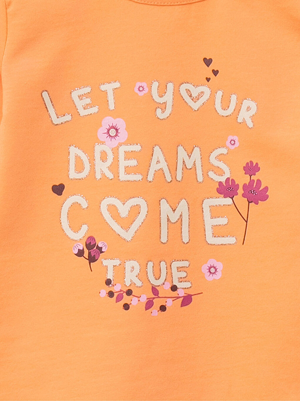 Crew Neck Printed Long Sleeve Baby Girl Pajama Set-2