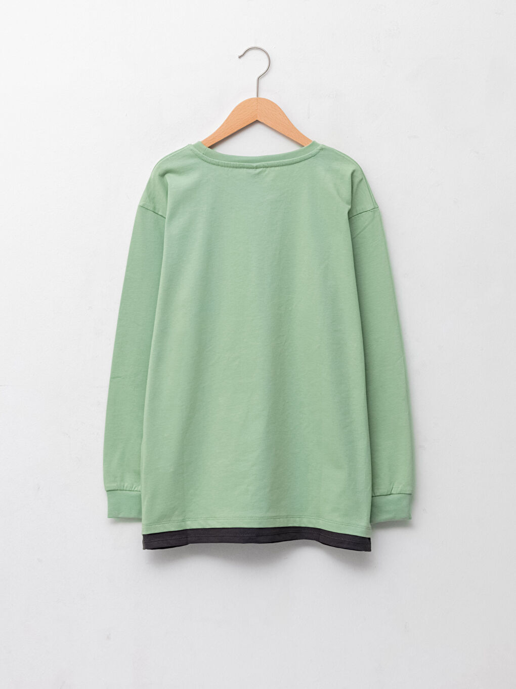 LCW Kids Crew Neck Printed Long Sleeve Boys' Sweatshirt -W1BF16Z4-FGN