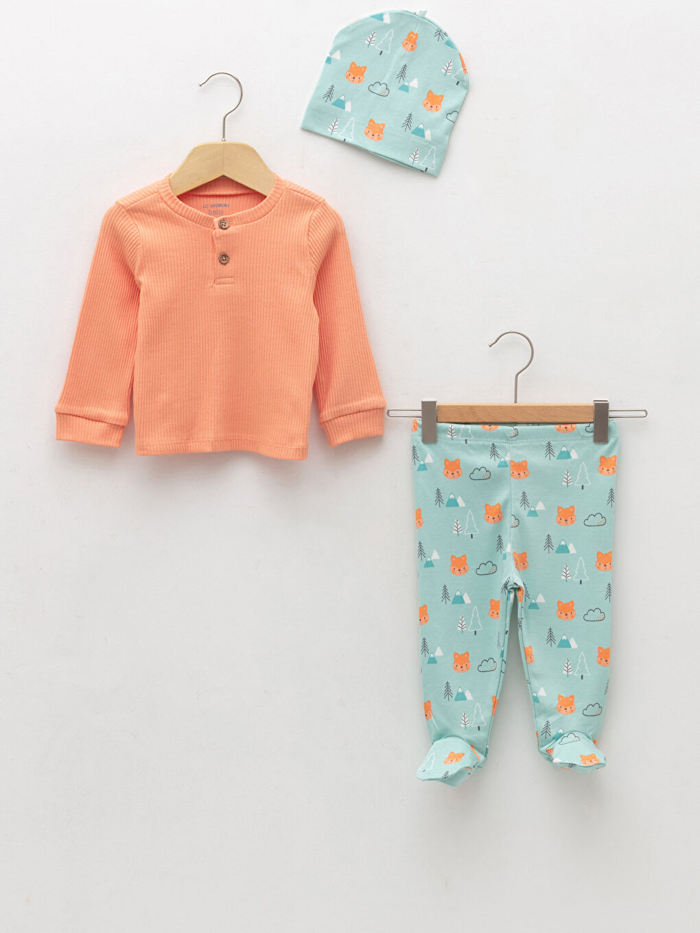 LCW baby Crew Neck Long Sleeve Printed Baby Boy 3-Pack Set -W1BF55Z1-FJG