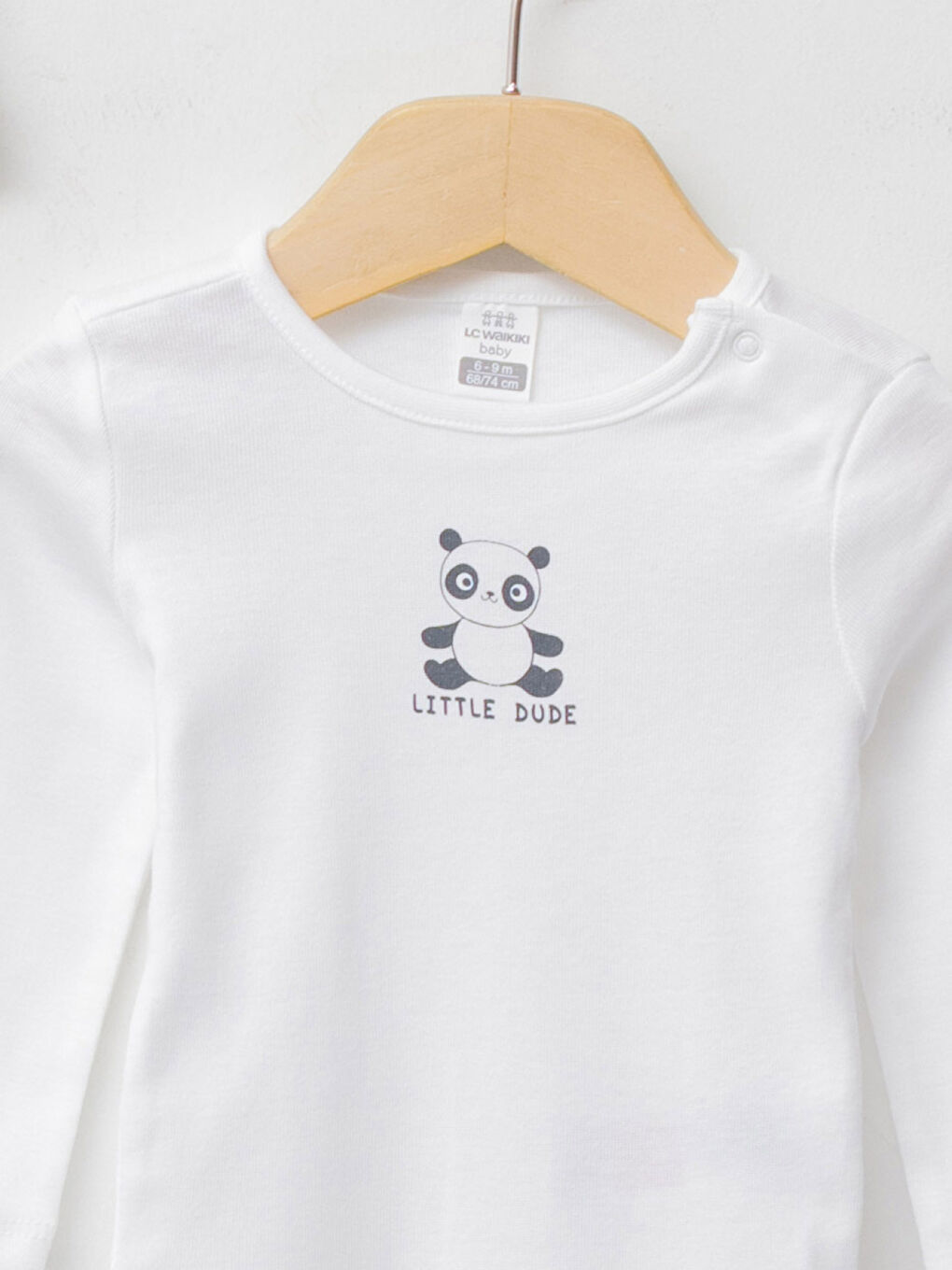 Crew Neck Long Sleeve Cotton Baby Boy Snap Snap Body 5 Pack-2