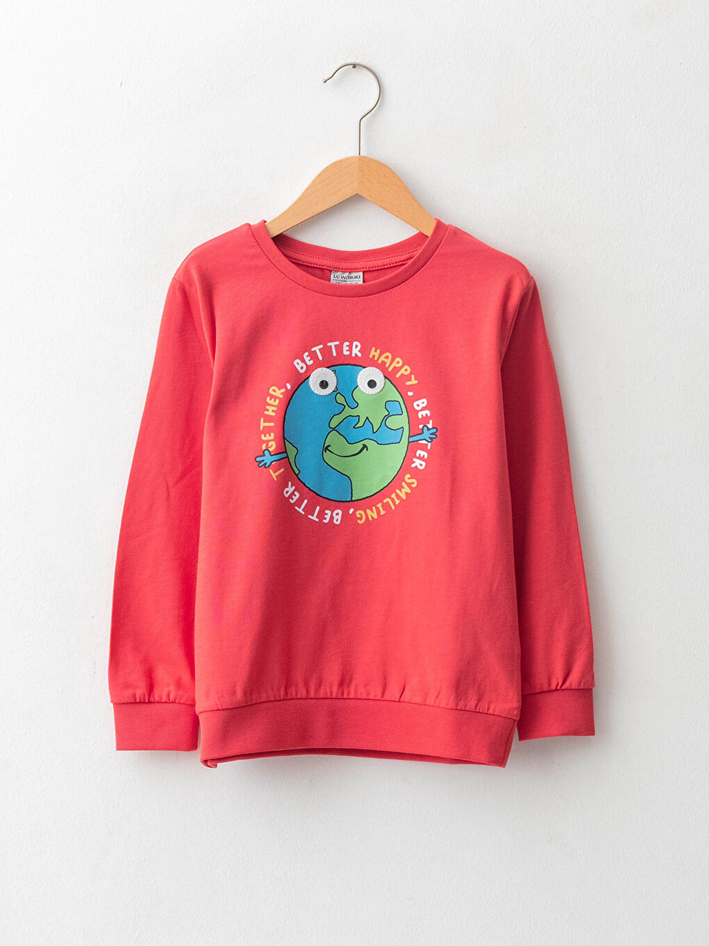 Crew Neck Printed Long Sleeve Boys' T-Shirt