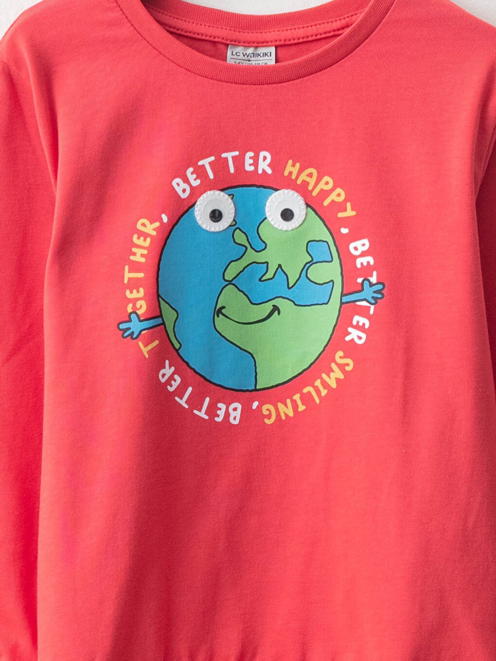 Crew Neck Printed Long Sleeve Boys' T-Shirt-2