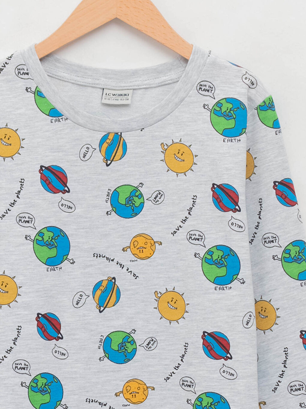 Crew Neck Printed Long Sleeve Boys' Sweatshirt-2