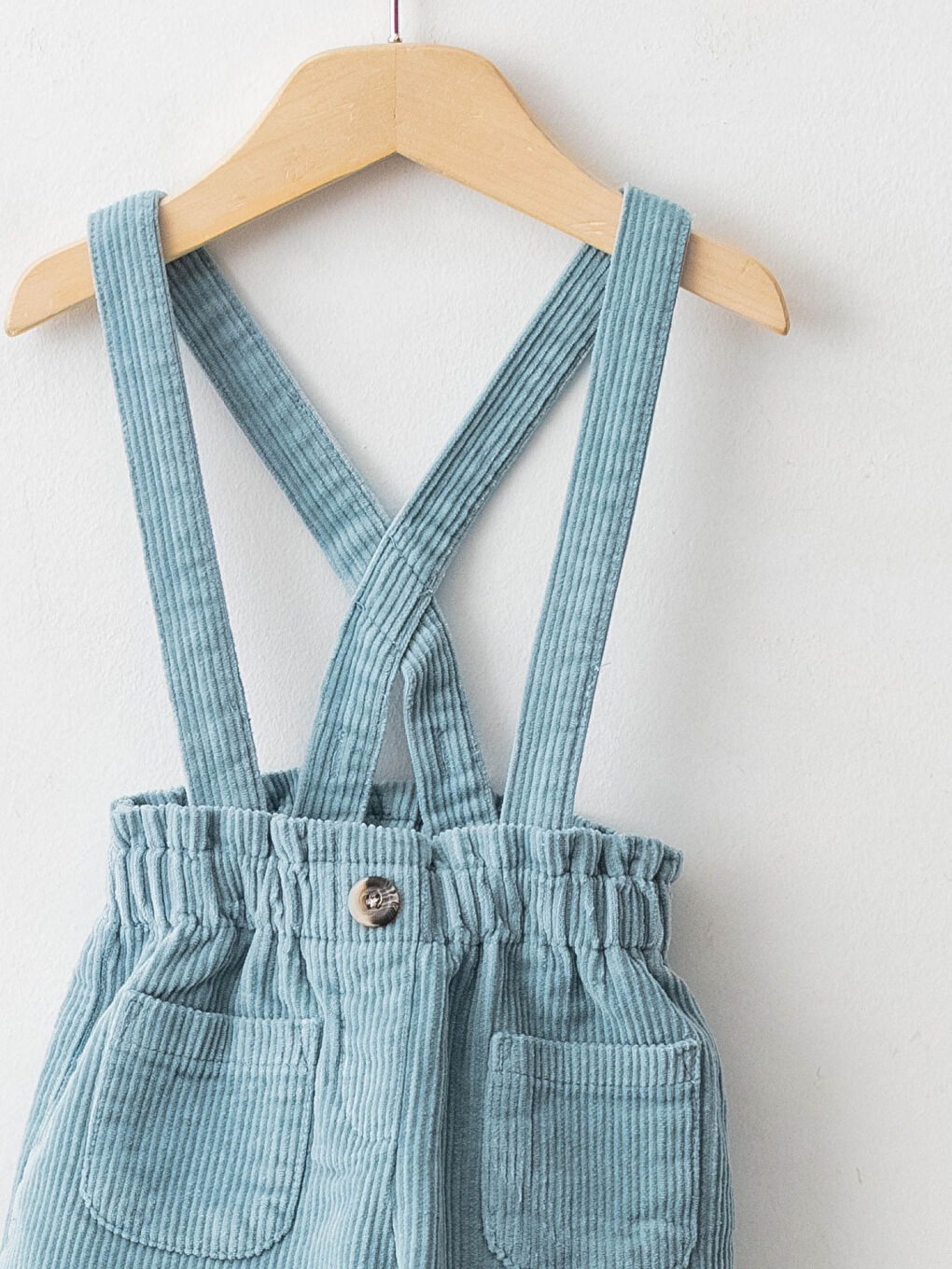 Mavi Beli Lastikli Basic  Kız Bebek Şort ve Külotlu Çorap 2'li Takım-2