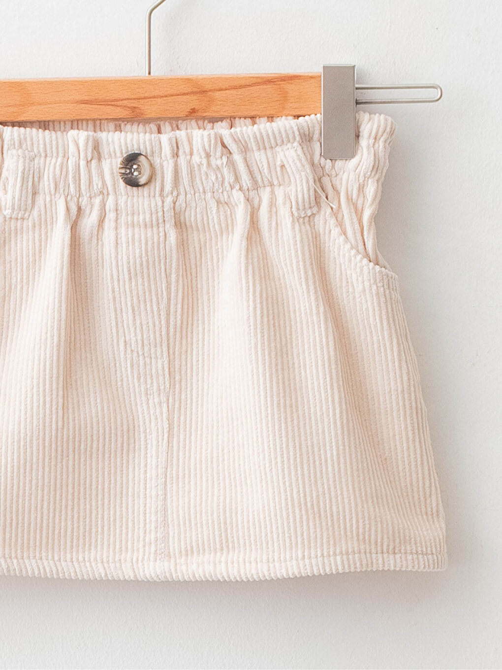 Bej Beli Lastikli Basic Kız Bebek Etek ve Külotlu Çorap 2'li Takım-2