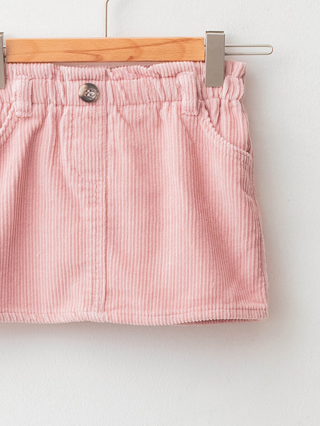 Pembe Beli Lastikli Basic Kız Bebek Etek Ve Külotlu Çorap 2'li Takım-2