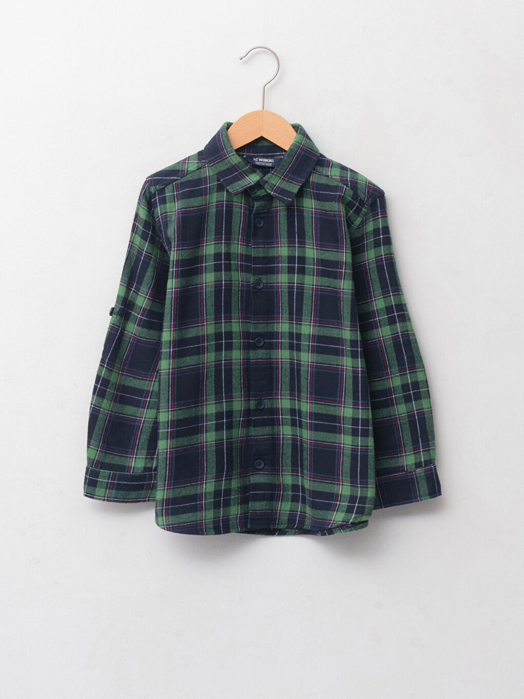 Plaid Long Sleeve Boy Flannel Shirt