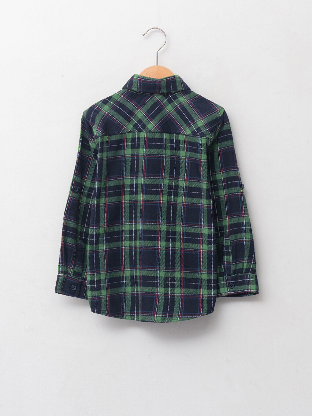Plaid Long Sleeve Boy Flannel Shirt-1