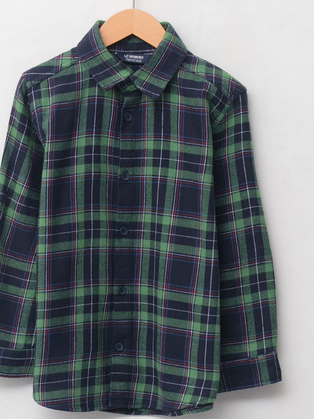 Plaid Long Sleeve Boy Flannel Shirt-2