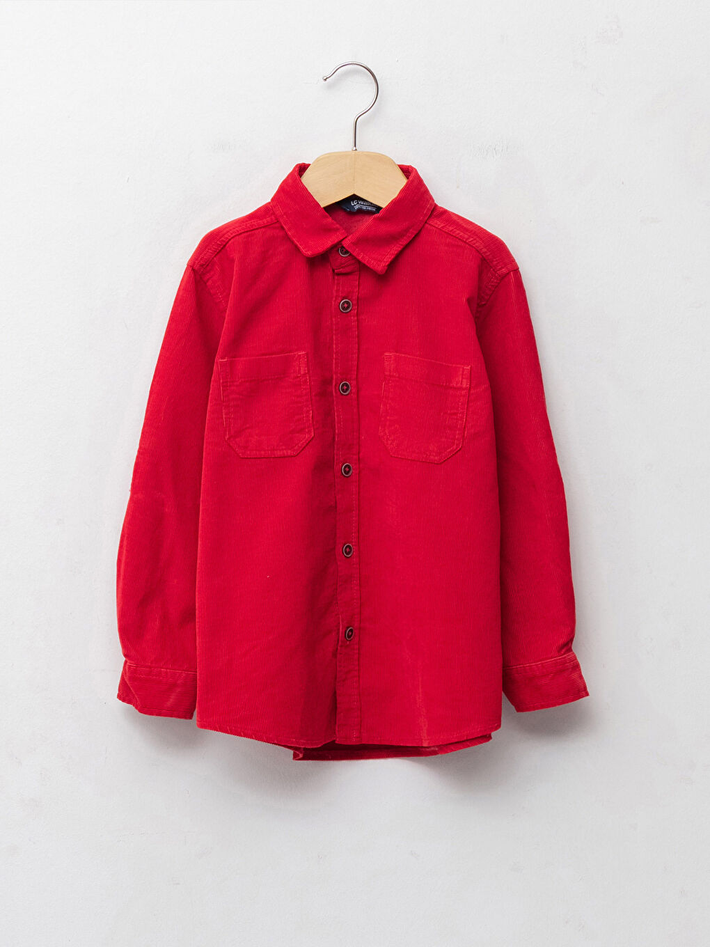 LCW Kids Basic Long Sleeve Velvet Boys' Shirt -W1BJ75Z4-HJQ