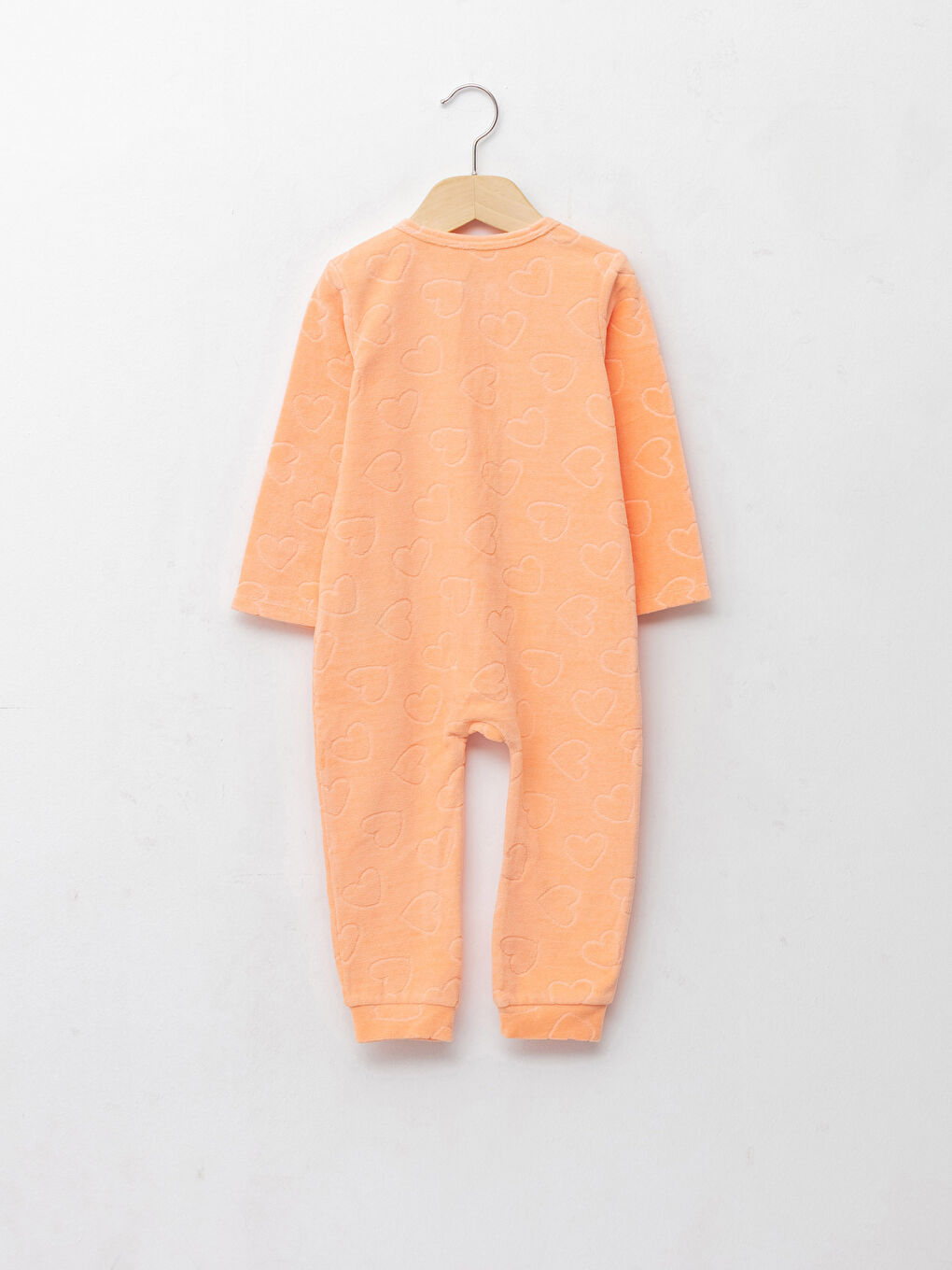 LC Waikiki Crew Neck Long Sleeve Patterned Baby Girl Zipper Jumpsuit -W1BK53Z1-LSL