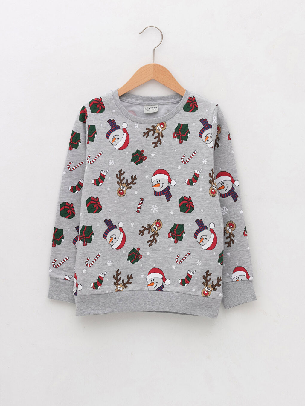 LCW Kids Rundhalsausschnitt Neujahrsmotiv Langarm Jungen Sweatshirt -W1BK66Z4-LRW
