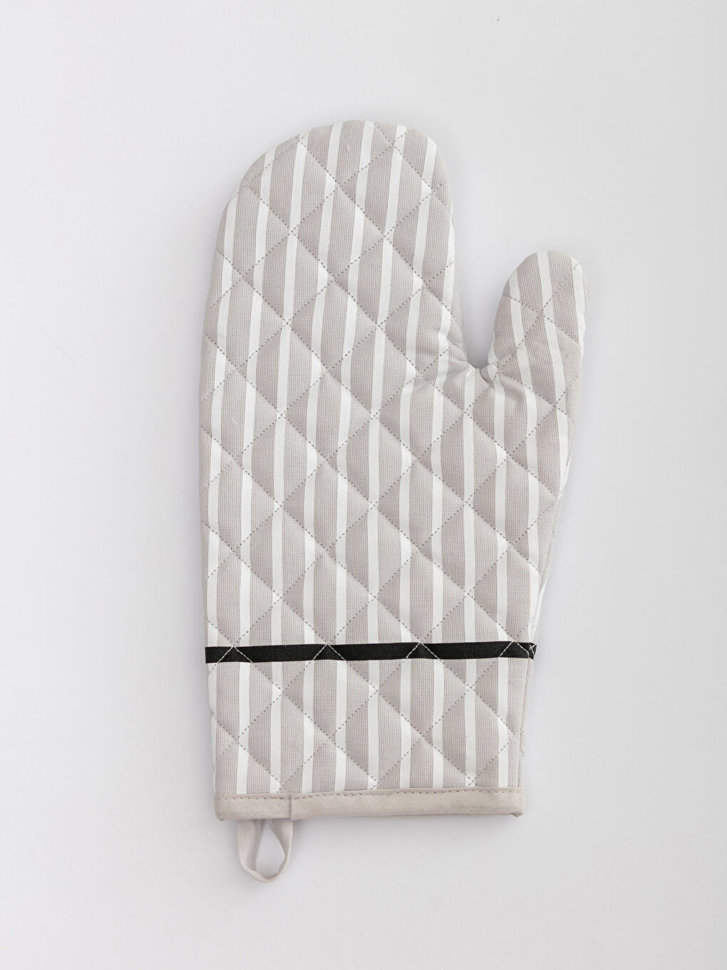 Gri Slogan Baskılı Gabardin Fırın Eldiveni 18x30 cm-4