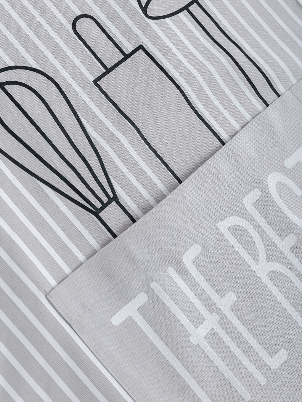 LCW HOME Slogan Printed Gabardine Kitchen Apron 57x75 Cm -W1BM06Z8-LRW