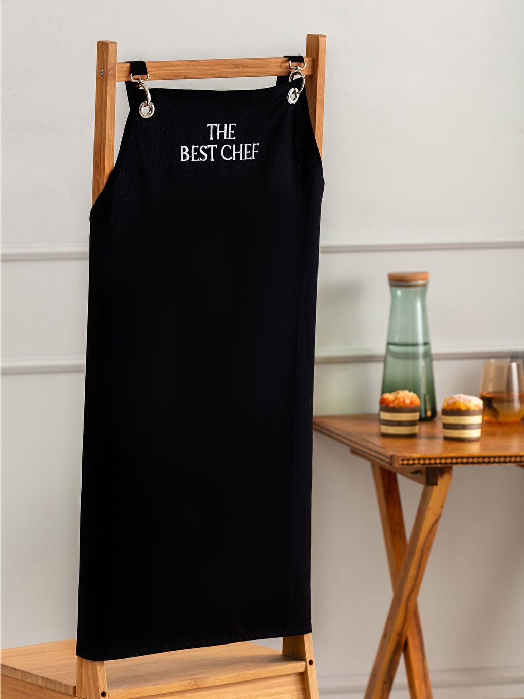 LCW HOME Slogan Embroidered Gabardine Kitchen Apron 57x75 Cm -W1BM07Z8-LQJ
