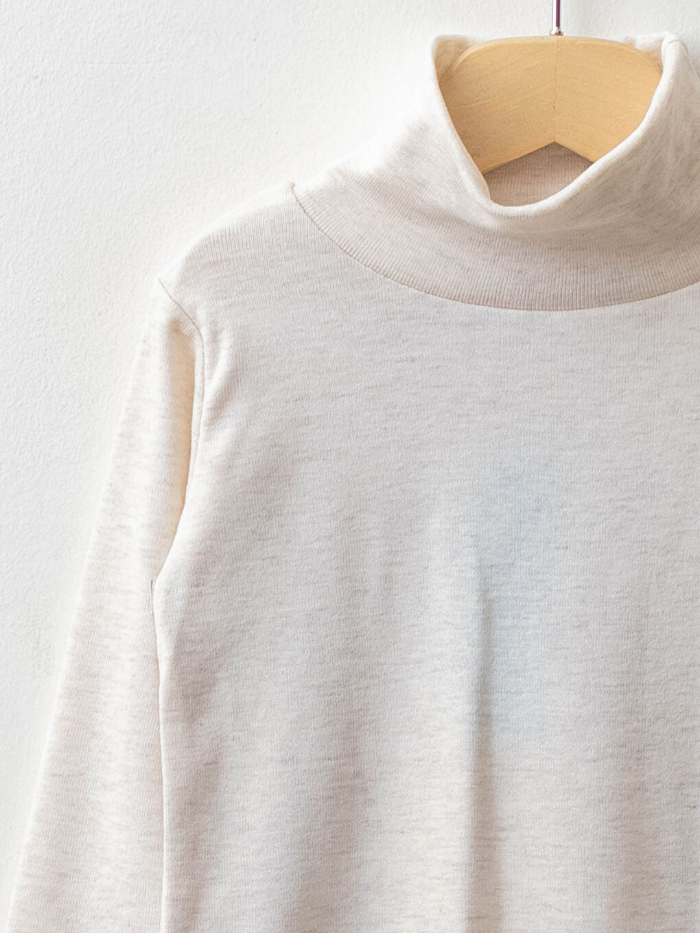 Beyaz Balıkçı Yaka Uzun Kollu Basic Erkek Bebek Tişört-2