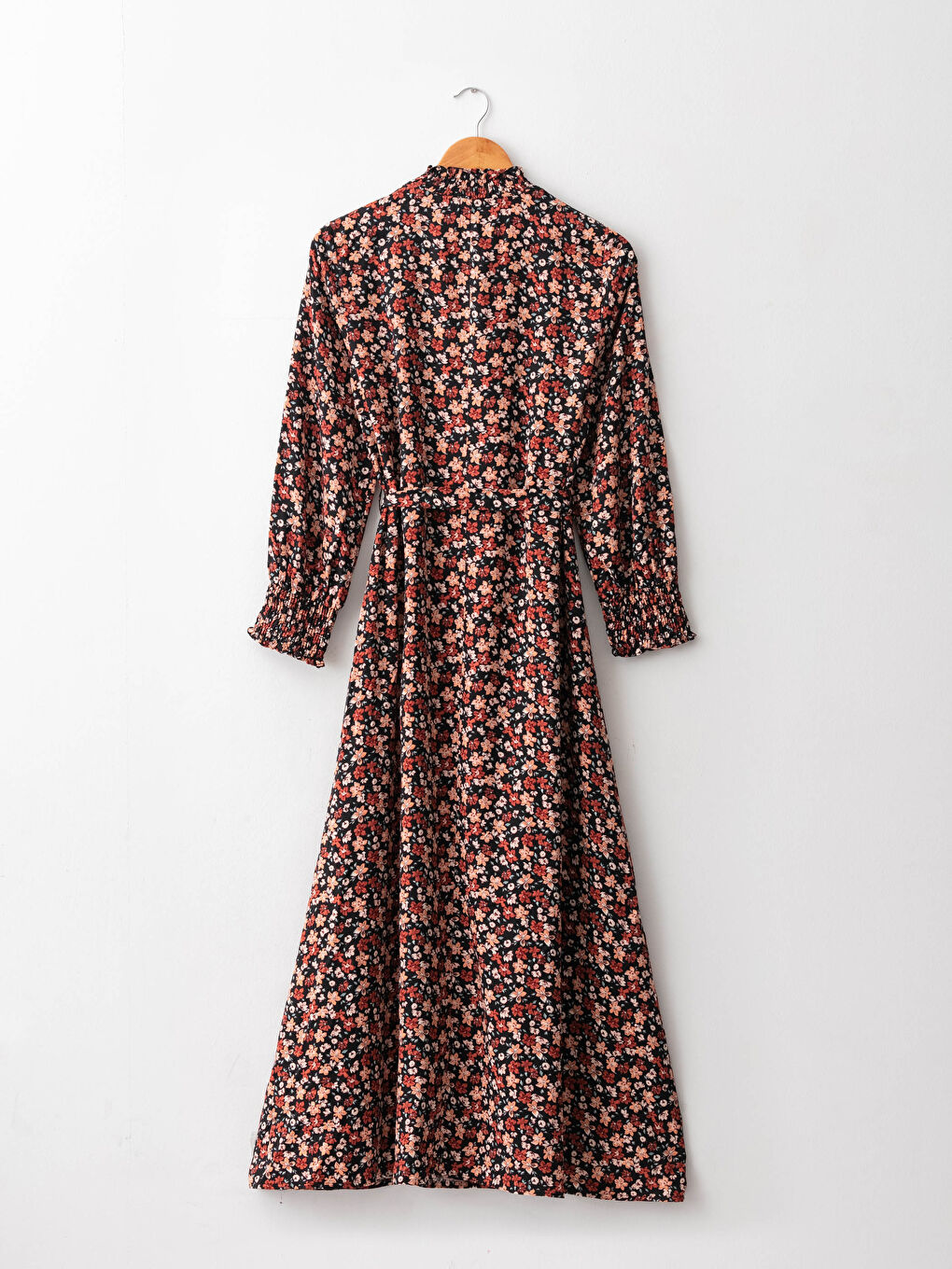 LCWAIKIKI Maternity Half Turtleneck Floral Long Sleeve Belmando Fabric Women's Dress -W1BN36Z8-LR8