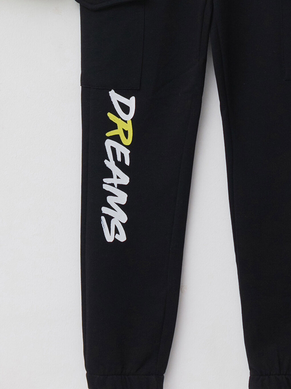 سويتشيرت وبنطلون رياضي بناتي بكابوش مطبوع كم طويل واسع-2