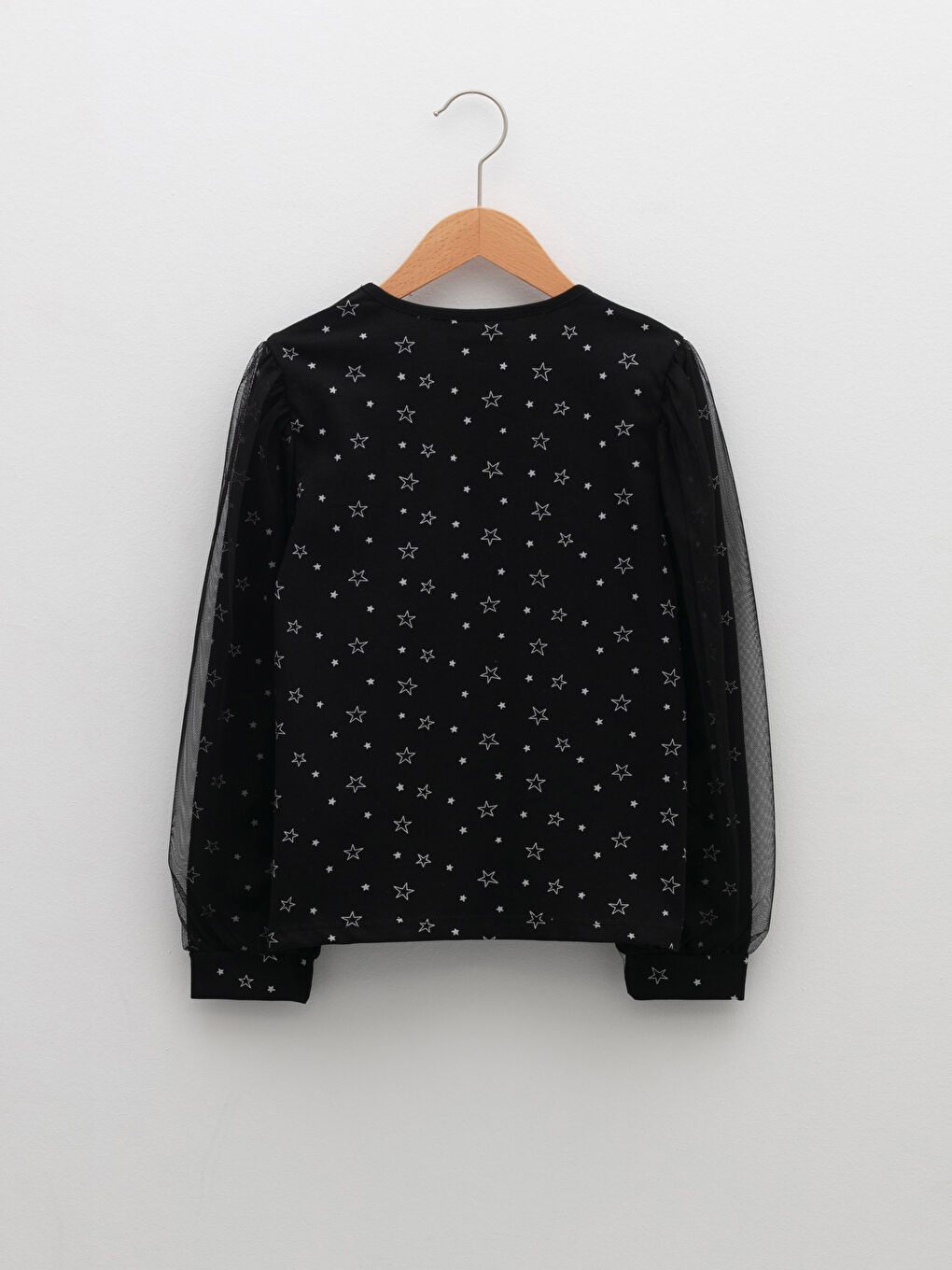 Футболка с круглым вырезом, с принтом, с длинным рукавом, для девочек-1