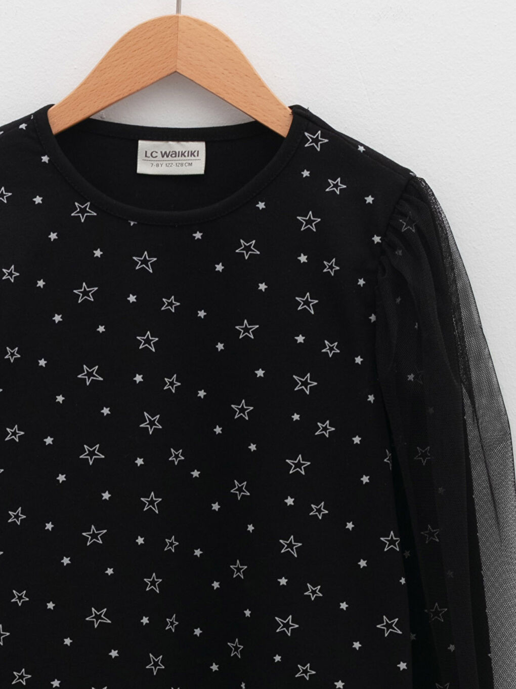 Футболка с круглым вырезом, с принтом, с длинным рукавом, для девочек-2