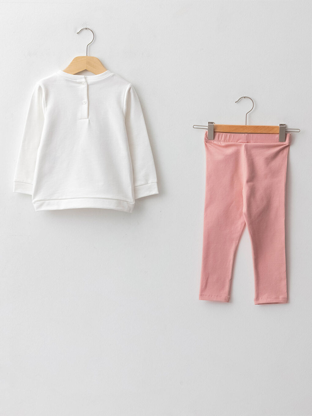 Комплект Толстовка и Леггинсы для Малышки с Принтом Минни Маус, Круглый Вырез, Длинный Рукав, 2 шт.-1