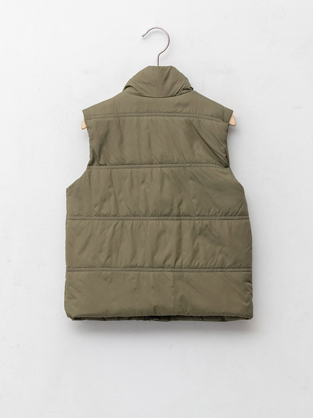 Haki Dik Yaka Basic Erkek Bebek Yelek-5