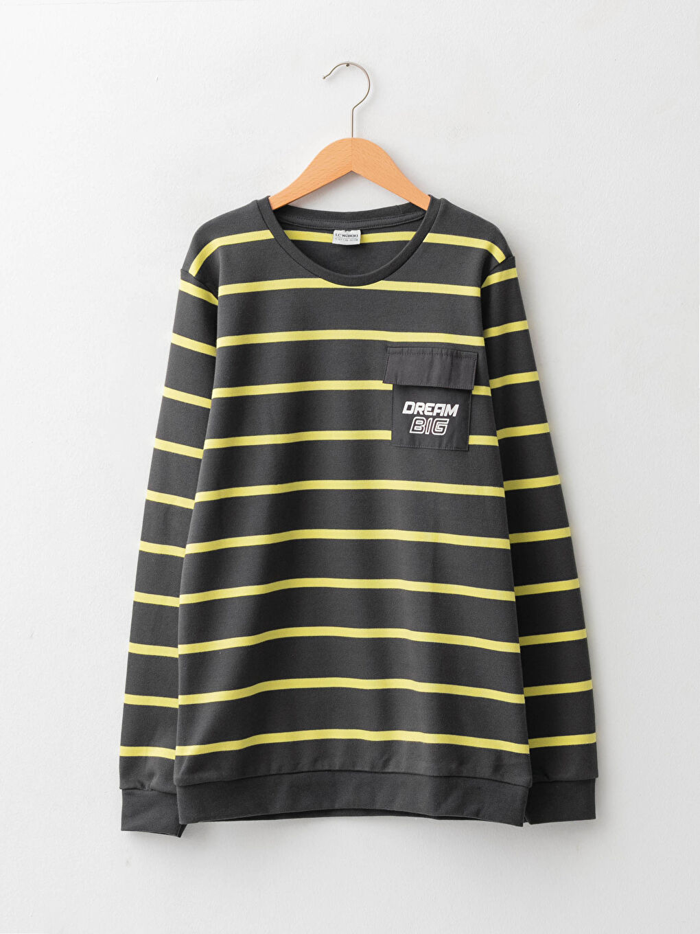 Crew Neck Striped Long Sleeve Boys' T-Shirt