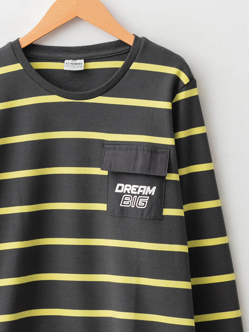 Crew Neck Striped Long Sleeve Boys' T-Shirt-2