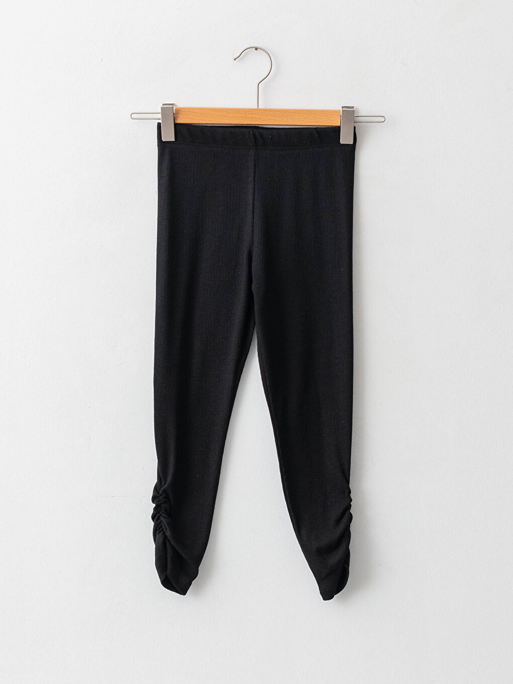 Leggings longs basiques pour fille avec taille élastique