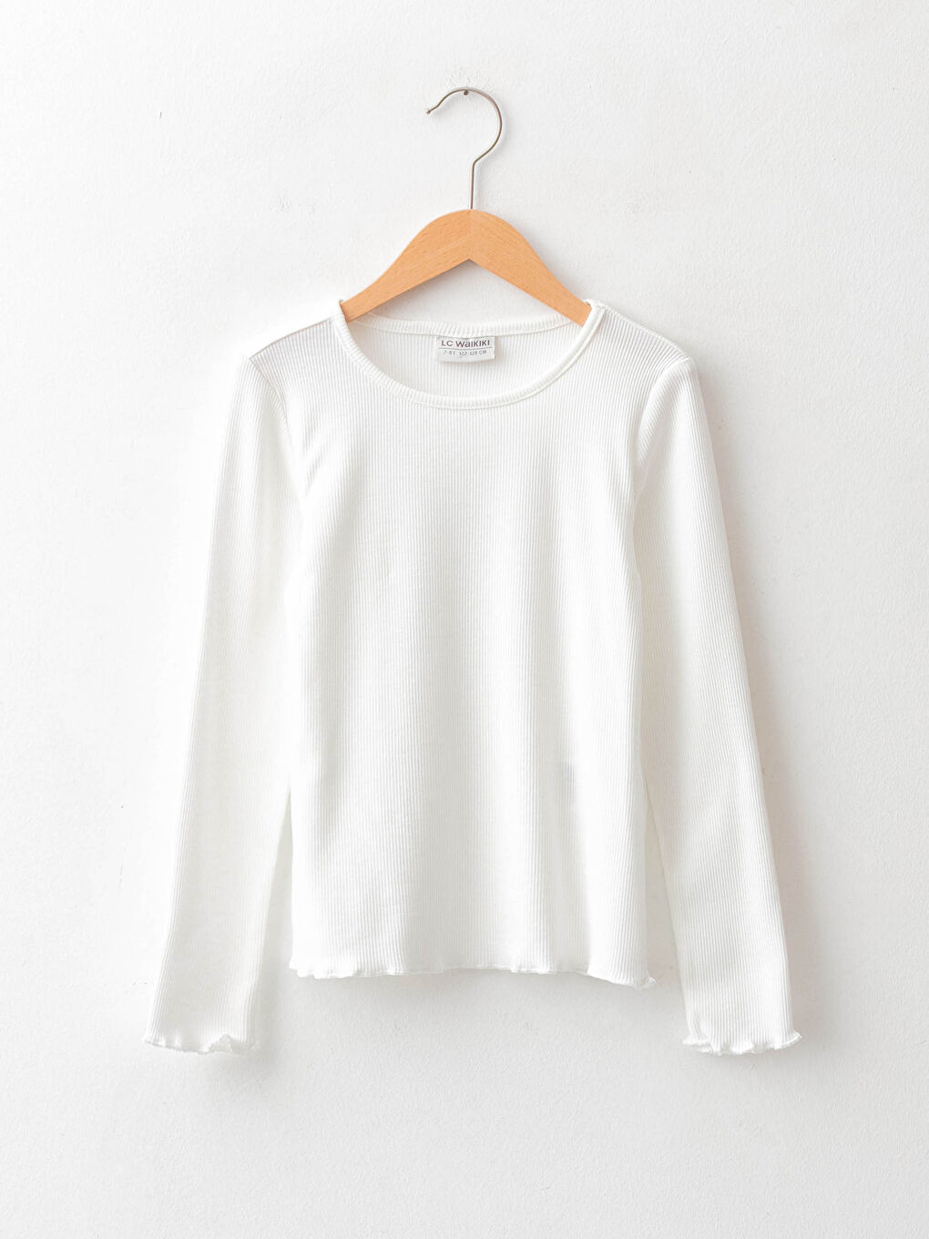 Crew Neck Basic Long Sleeve Girls' T-Shirt