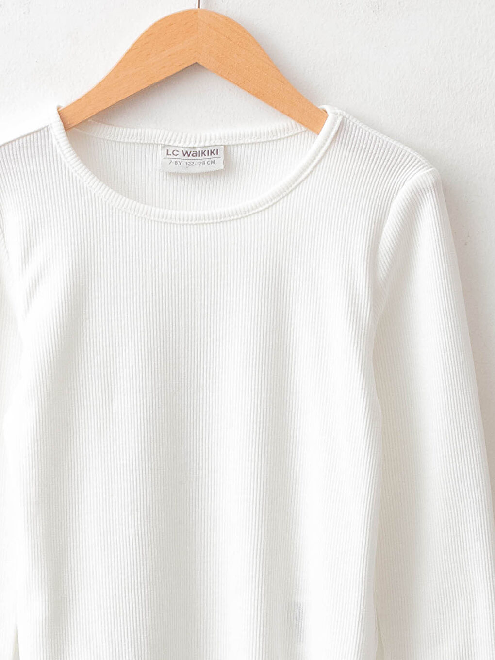 Crew Neck Basic Long Sleeve Girls' T-Shirt-2